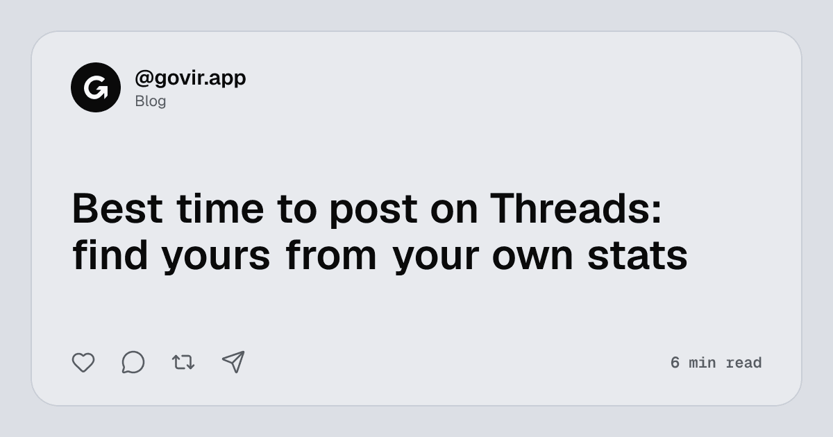Best time to post on Threads: find yours from your own stats